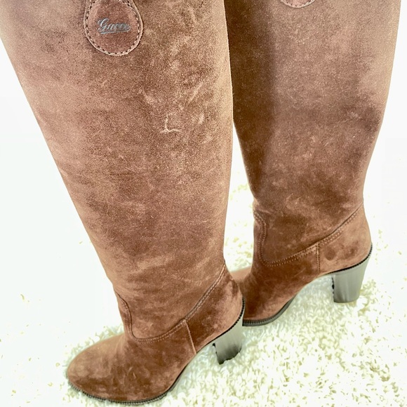 Gucci brown suede boots, size 35 - Picture 4 of 14